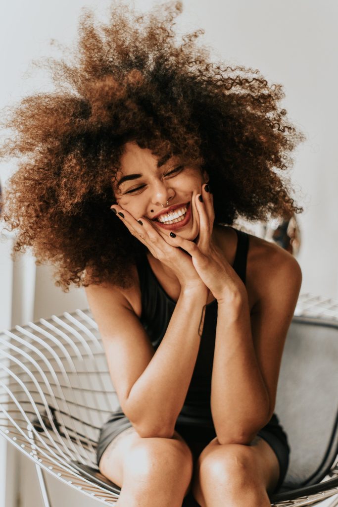young woman smiling