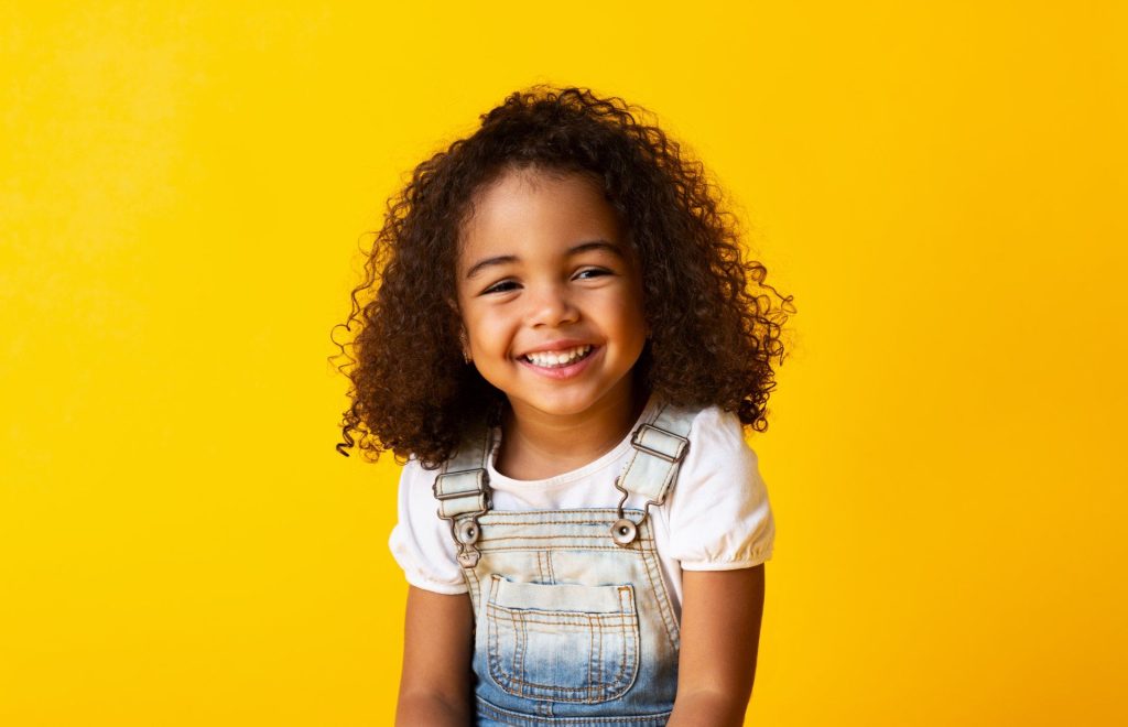 young girl smiling