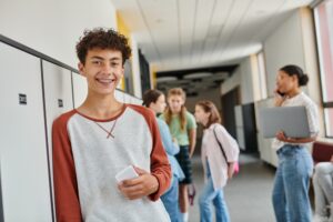 teenage boy with braces